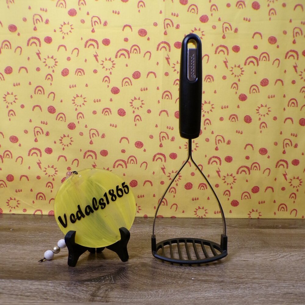 GOODCOOK Black Plastic Masher Potato Masher 10.25" Tall 3.1 Oz